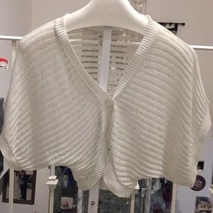 Sparkly White Sweater Jacket